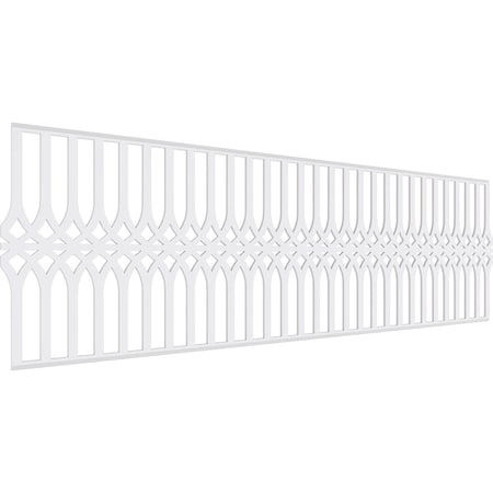 Ekena Millwork Set of Four Panels for 94 1/2"W x 28 1/4"H Cedar Park Fretwork Wainscot Wall Paneling WPKP14X01X47CRP
